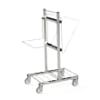 Chariot double supports sacs, carton ou fût DASRI inox Villard photo du produit