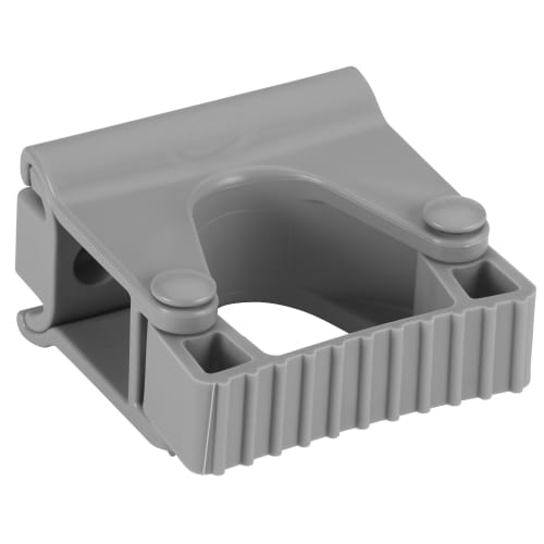 Support mural 1 clip alimentaire PLP 8,2cm gris Vikan photo du produit front L