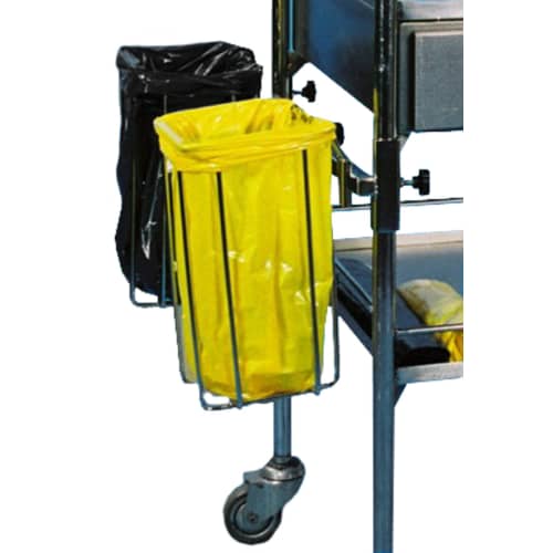 Support sac double pour guéridon et chariots inox photo du produit front L