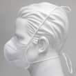 Masque de protection anti-poussières F621 FFP2 JSP pli vertical sans valve photo du produit back S