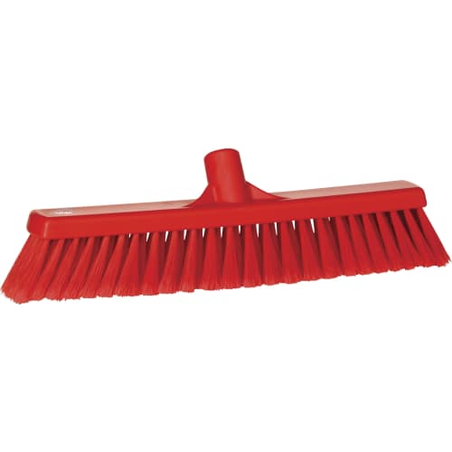 Balai fleuré fibres souples alimentaire PLP 41cm rouge Vikan photo du produit front L