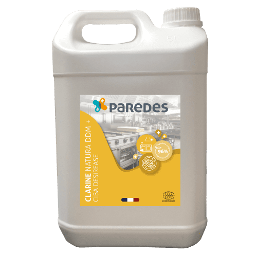 Détergent dégraissant détartrant désinfectant Ecocert Paredes Ciba Desirease bidon de 5L photo du produit front L
