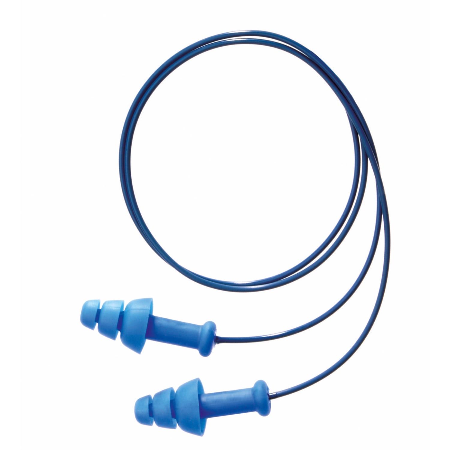 Bouchons d'oreilles réutilisables détectables Smartfit Howard leightDetect avec cordon TPE bleu SNR 30 photo du produit