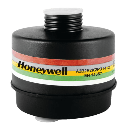 Cartouche anti-gaz A2B2E2K2P3 pour masque anti-gaz Honeywell photo du produit front L