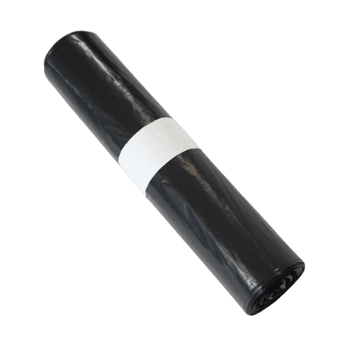 Sac plastique PE HD Héracène 130L noir 17µm photo du produit front L