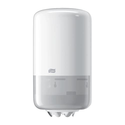 Distributeur d'essuyage dévidage central Tork M1 petit modèle blanc photo du produit front L