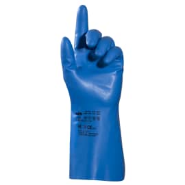Gant de protection chimique nitrile Ultranitril 472 non supporté bleu