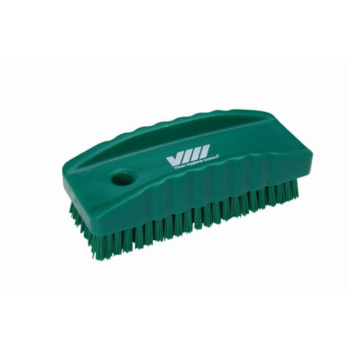 Brosse à ongles fibres dures alimentaire PLP 13cm vert Vikan photo du produit front L