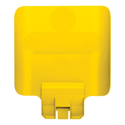 Panneau pour station de recyclage Slim Jim® jaune Rubbermaid photo du produit front L