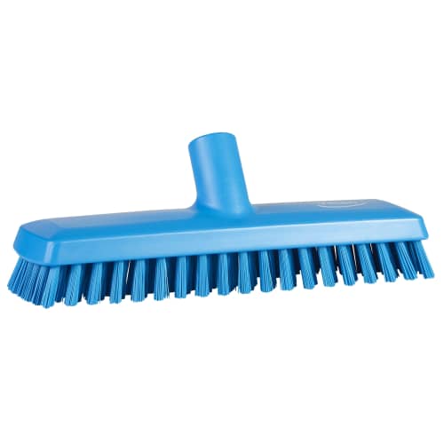 Balai lave-pont à passage d'eau fibres dures alimentaire PLP 27cm bleu Vikan photo du produit front L