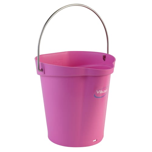 Seau gradué alimentaire PLP 6L rose Vikan photo du produit front L