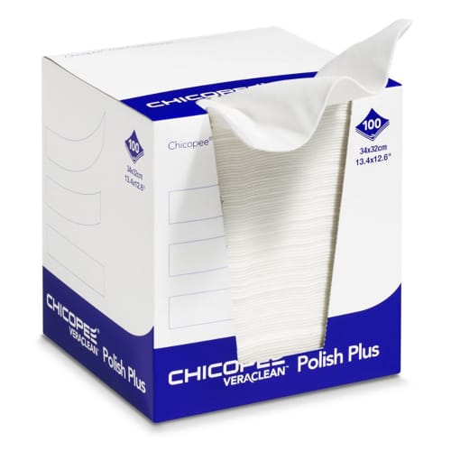 Essuyage non tissé Chicopée Veraclean Polish Plus blanc 32 x 34 cm photo du produit front L