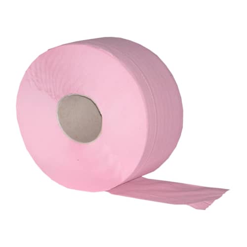 Papier toilette rouleau mini géant rose 2 plis 160m 9,5 x 17,5 cm certifié Ecolabel Papeco photo du produit front L