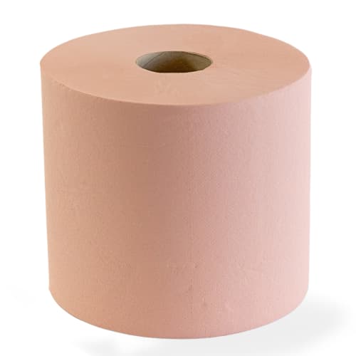 Bobine d'essuyage orangée Paredes 800 formats 21x30cm Ecolabel photo du produit front L