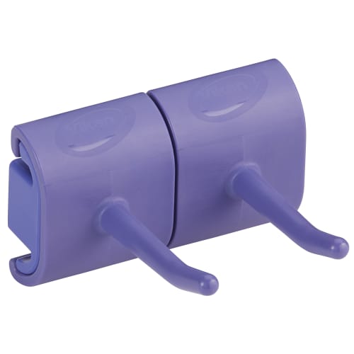 Support mural double crochet alimentaire PLP 8,2cm violet Vikan photo du produit front L