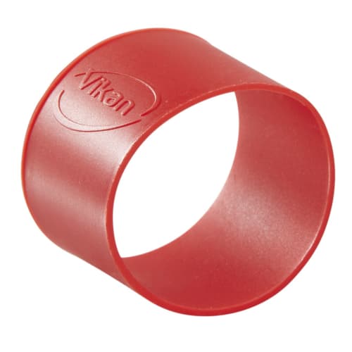 Collier d'identification caoutchouc Ø4cm rouge Vikan photo du produit front L