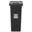 Poubelle PP recyclé Fit avec insert Ecogreen 50L noir/gris Tampel photo du produit