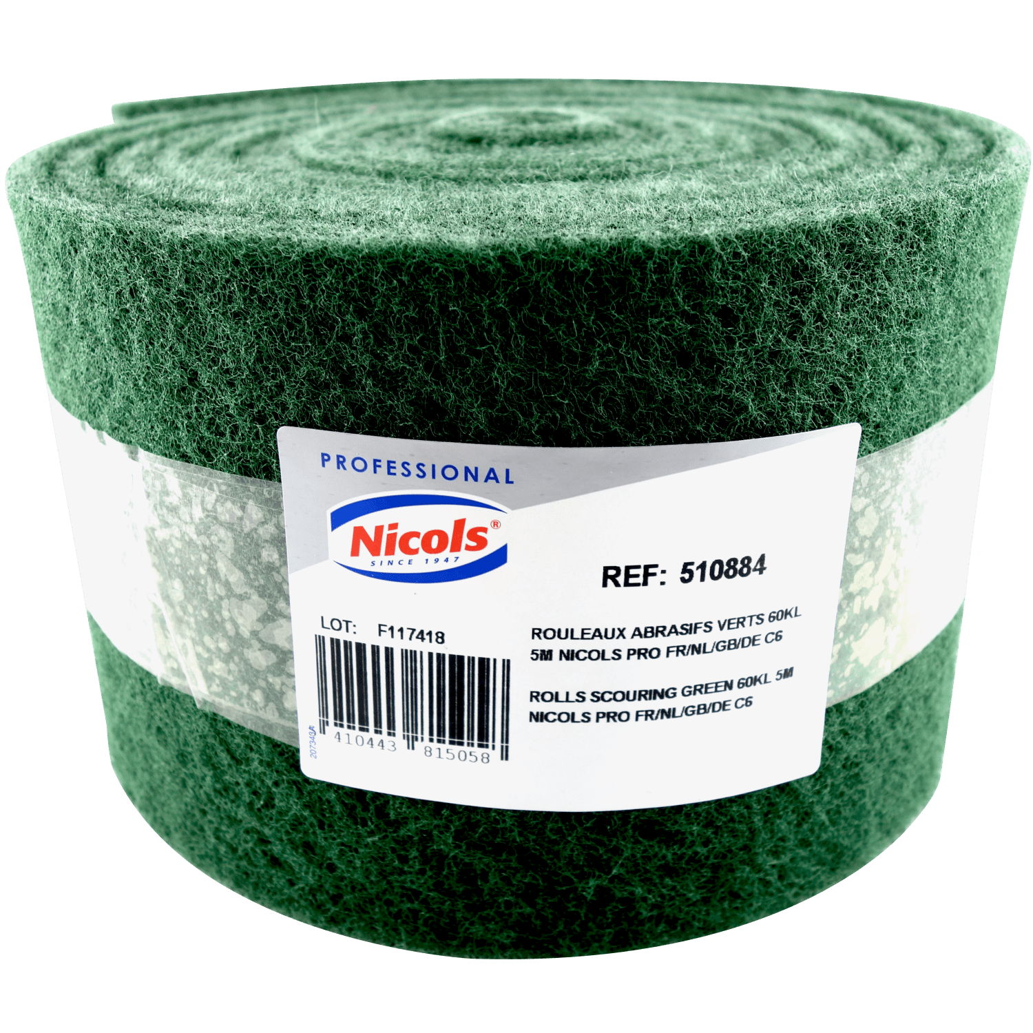 Rouleau abrasif 5m vert Nicols photo du produit