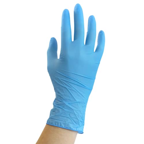 Gant de protection chimique nitrile Paredes Optifirm bleu non poudré taille L (8/9) photo du produit front L