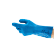 Gant de protection chimique latex Ansell AlphaTec 62-401 bleu support coton 32cm taille 9 photo du produit