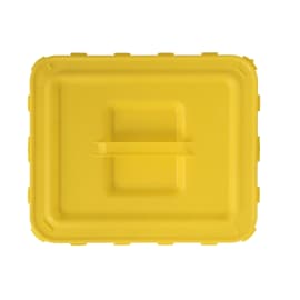 Couvercle à poignée jaune pour fûts DASRI VAT5