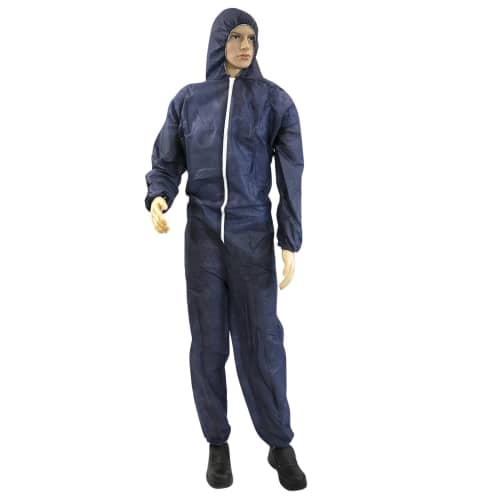 Combinaison de travail PLP Paredes 50g/m² à cagoule bleu taille M photo du produit front L