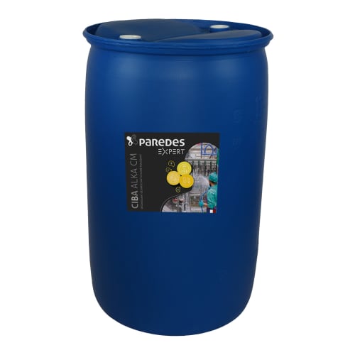 Dégraissant désinfectant chloré moussant Paredes Expert CIBA ALKA CM fût de 240kg photo du produit front L
