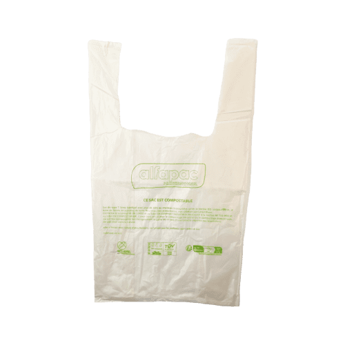 Sacs poubelle 7L naturel 13µ bretelle Alfapac photo du produit front L