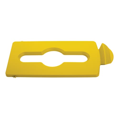 Couvercle pour station de recyclage Slim Jim® jaune Rubbermaid photo du produit front L