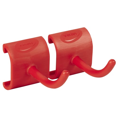 Crochet pour station Hygo 5700x 2 pièces 90 mm rouge Vikan photo du produit front L