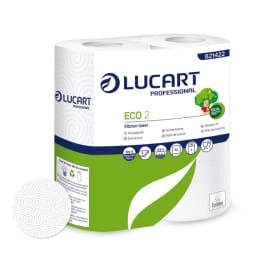 Essuie-tout ménager Lucart blanc 52 formats 22,8 x 22,7 cm Ecolabel Eco 2