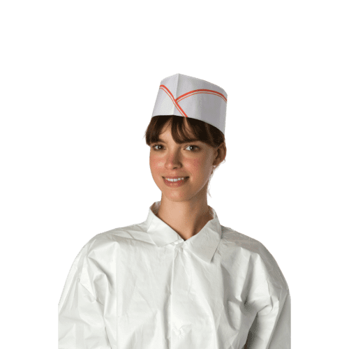 Calot papier réglable perforé liseré rouge PROP photo du produit front L