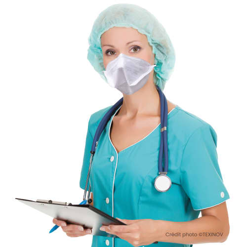 Masque de protection respiratoire FFP2 Texinov NR blanc EN149 : 2009 photo du produit front L