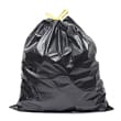 Sac plastique PE BD 110L noir 45µm lien coulissant Jet'Sac photo du produit