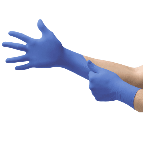 Gant de protection chimique nitrile Edge 82-133 non poudré bleu taille M Ansell photo du produit front L