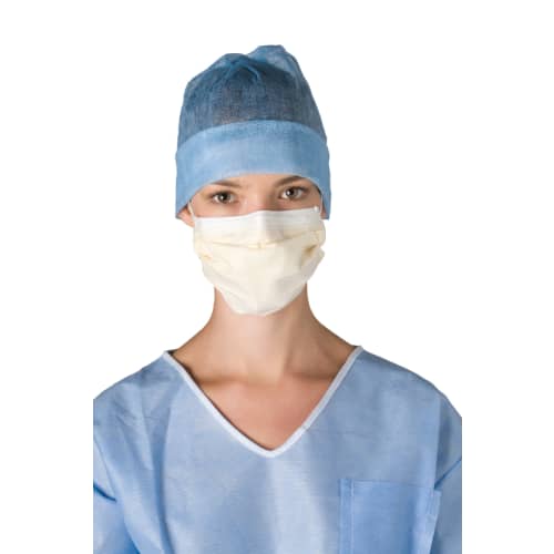 Masque médical Op'R PREMIUM type IIR miel à élastiques photo du produit front L