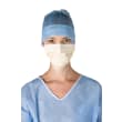 Masque médical Op'R PREMIUM type IIR miel à lanières avec visière photo du produit