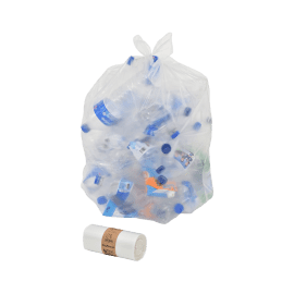 Sac poubelle Tulipe PE BD 30L transparent 18µm Sphere