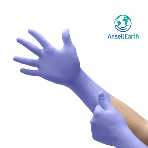 Gant Usage unique protection chimique Nitrile Ansell Microflex 93-853 bleu T L photo du produit front L