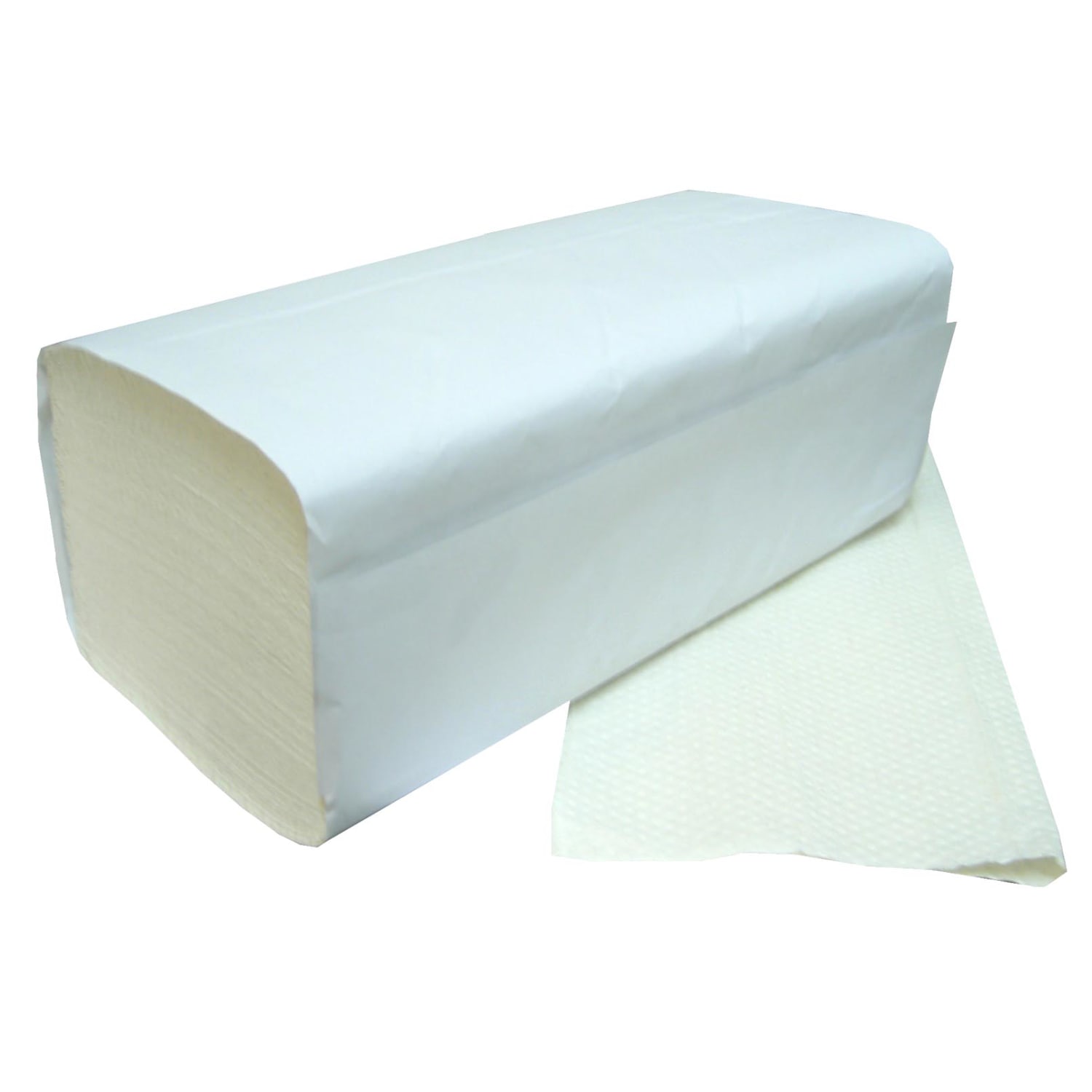 Essuie-mains plié blanc 2 plis 22 x 35 cm certifié Ecolabel photo du produit