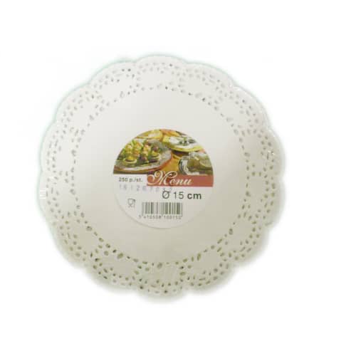 Set de table papier rond Manufacture de l'Éphémère Ø15cm blanc photo du produit front L