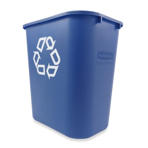Corbeille résine 26L bleu Rubbermaid photo du produit front L