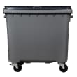 Conteneur 4 roues PEHD Korok sans barre 770L gris/gris Rossignol photo du produit back S