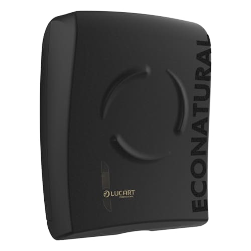 Distributeur d'essuie-mains pliés noir EcoNatural Flow Lucart photo du produit front L