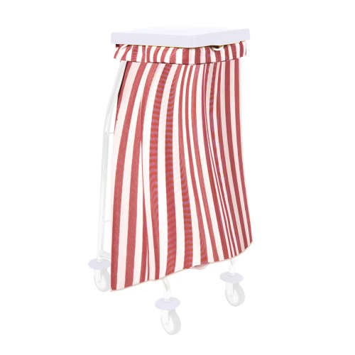 Sac à linge 65L 130g/m² rayé rouge Filmop photo du produit front L