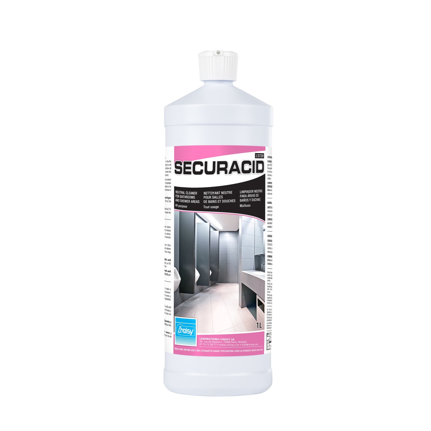 CHOISY Securacid détergent sanitaires flacon de 1L photo du produit