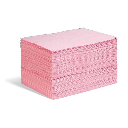 Absorbant en feuilles Pig® Haz-Mat simple épaisseur pour produits chimiques 38 x 51 cm photo du produit front L
