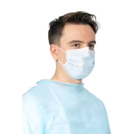 Masque médical Op'R type IIR bleu à élastiques Kolmi