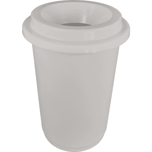 Poubelle sans contact DONUT 50L blanc&nbsp; Tampel photo du produit front L