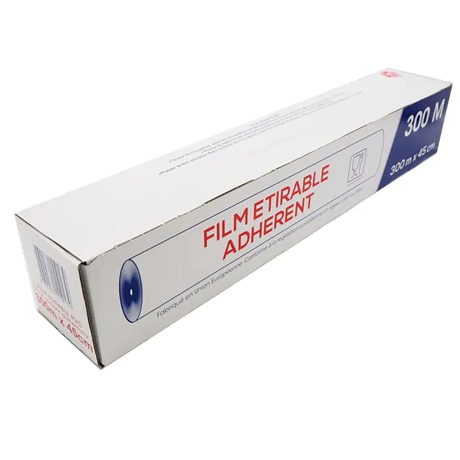 Rouleau de film alimentaire étirable en PVC - 45 cm x 300 m